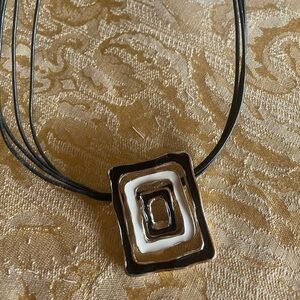 Chicos, black and white necklace